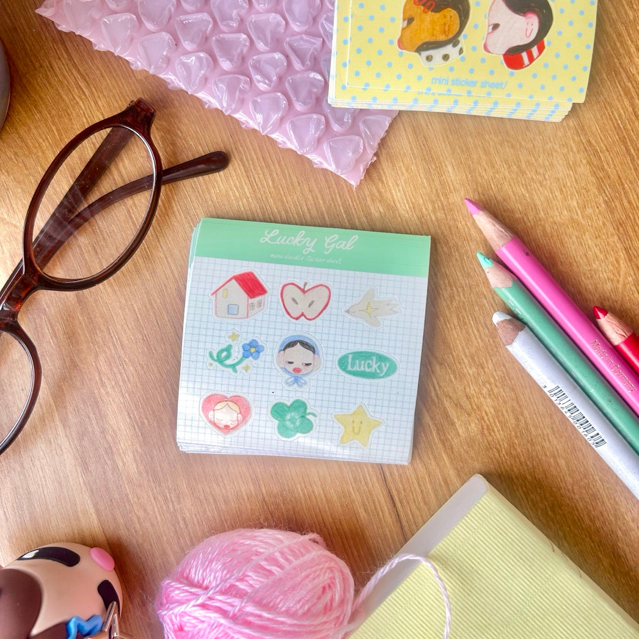 Lucky Gal Mini Sticker Sheet